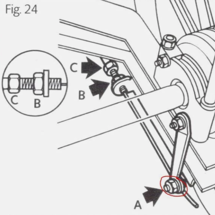 Rear Brake Arm Clamp - Lever Bolt & Nut
